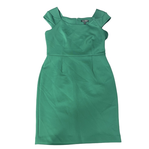 Ralph Lauren Womens Solid Sheath Dress Size 14 Petite - Picture 4 of 4